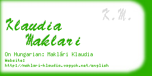 klaudia maklari business card