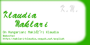 klaudia maklari business card